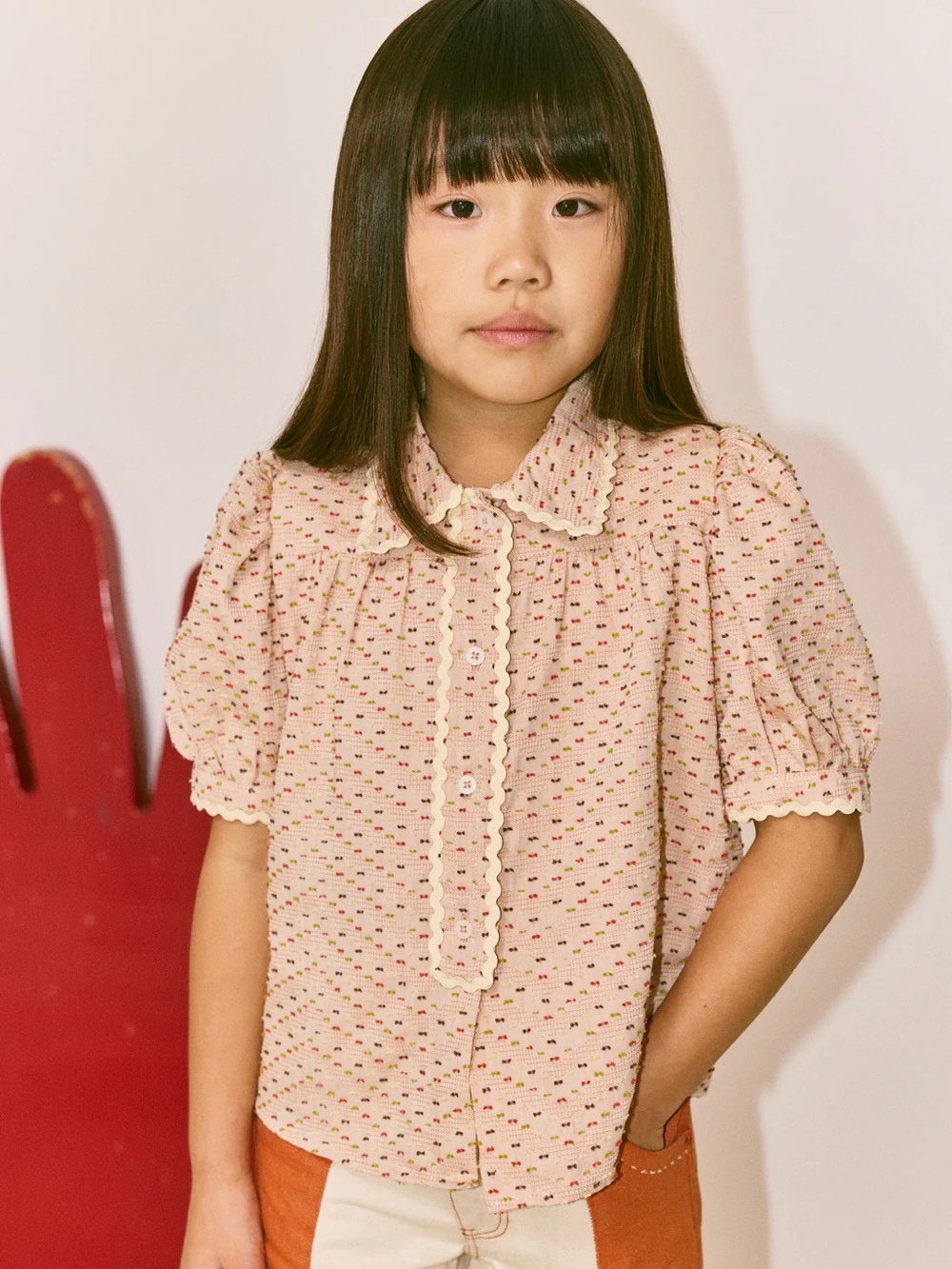 Misha And Puff Bernadette Floral Puff-Sleeve Blouse